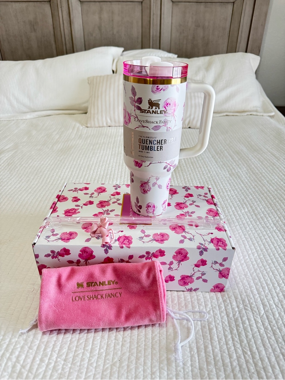 🌹 Stanley x LoveShackFancy Floral Quencher Tumbler Gift Set 🌹